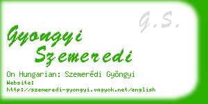 gyongyi szemeredi business card