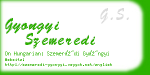 gyongyi szemeredi business card
